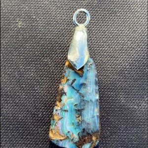 Pendent sterling silver bail boulder opal